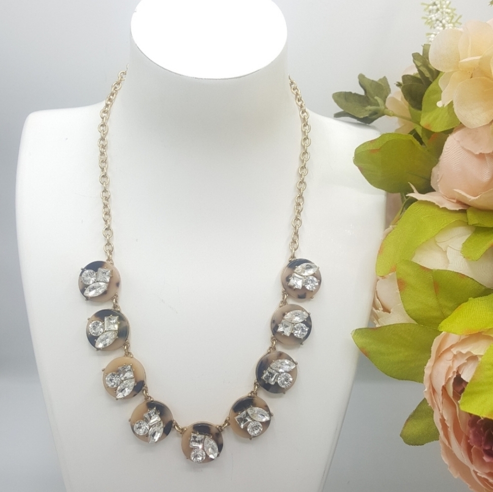 J. Crew Light Tortoise Statement Necklace *Rare* - image 1